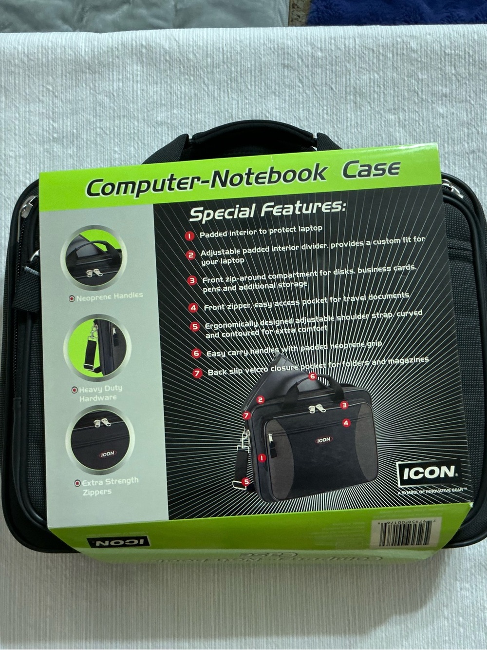 NEW - ICON Black Computer-Notebook Case